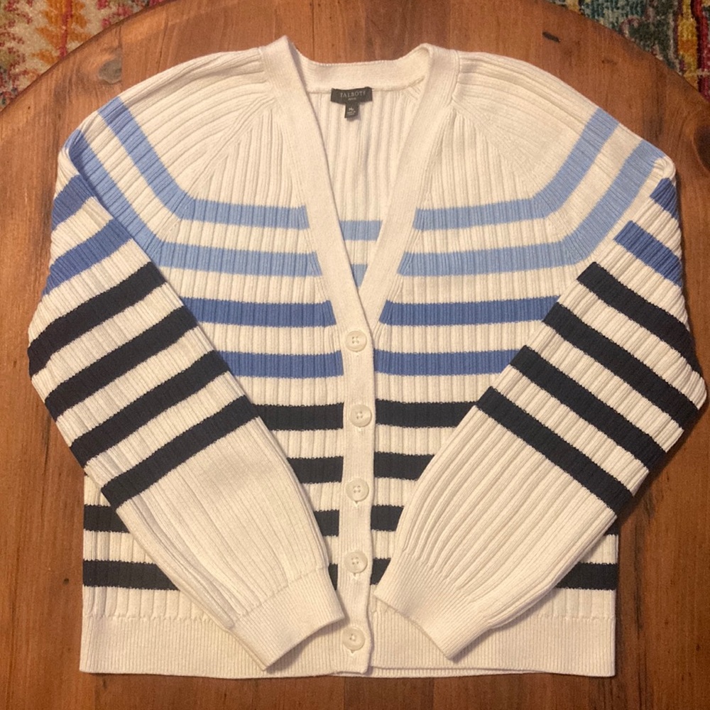 Talbots striped cardigan. Size Mp